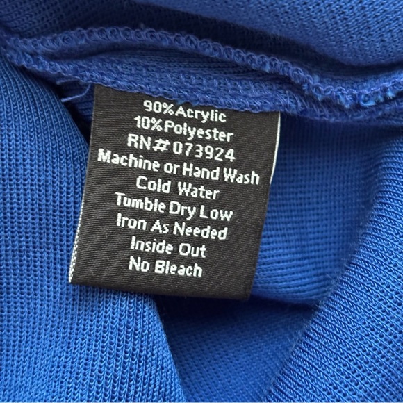 Misook Double Scoop Neck Tank Top Large Blue - Picture 5 of 7